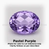 Natural African Amethyst Loose Gemstone 10x8mm Oval Checkerboard Cut FL VVS VS SI1 SI I PK Clarity February Birthstone | Jewelry Design