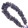 Natural Iolite Briolette Faceted Drop Beads | 6x4-12x6mm | 64 Pcs 104 Carats | Zaffre Blue SI Clarity | Semiprecious Gemstone Jewelry Making