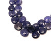 Natural Iolite 6x5-10.5mm Heart Briolette Cut Semiprecious Gemstone