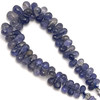 Natural Iolite Briolette Faceted Drop Beads | 6.5x4.5-11x7mm | 70 Pcs 105 Carats | Hyacinth Blue VS Clarity | Semiprecious Gemstone Jewelry Making