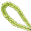 Natural Peridot 6x5-9x6mm Flat Drop Briolette Cut Semiprecious Gemstone