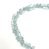 Natural Aquamarine 5x4-6x4mm Drop Briolette Cut Semiprecious Gemstone