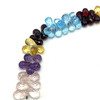 Natural Rose Quartz, Blue Topaz, Garnet, Citrine 8x6-12.5x7mm Drop Briolette Cut Semiprecious Gemstone