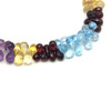 Natural Rose Quartz, Blue Topaz, Garnet, Citrine 8x6-11x7mm Drop Briolette Cut Semiprecious Gemstone