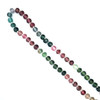 Multi Tourmaline Natural 6mm Rondelle Facet Cut VS Clarity Multi Color Loose Gemstone Beads