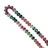 Multi Tourmaline Natural 9mm Rondelle Facet Cut SI Clarity Multi Color Loose Gemstone Beads