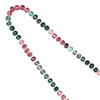 Multi Tourmaline Natural 6mm Rondelle Facet Cut VS Clarity Multi Color Loose Gem Beads
