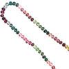 Multi Tourmaline Natural 6.50mm Rondelle Facet Cut VS Clarity Multi Color Loose Gemstone Beads