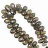 Natural Smoky Quartz | Briolette Facet Cut | Pear Shape | Gemstone Beads | 9x6–14x9mm | Walnut Brown Color | 51 Pcs 139 Carats | VVS Clarity | June Birthstone | Jewelry Making Supplies