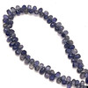 Natural Iolite Briolette Faceted Drop Beads | 6x4mm | 87 Pcs 43 Carats | Deep Periwinkle Blue | SI Clarity | Tanzania Mines Semiprecious Gemstone Jewelry Making