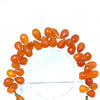 Natural Carnelian Drop Briolette Cut 9x7-12x8mm VVS Clarity Sandstone Orange Color Drilled Gemstone
