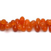 Natural Carnelian Drop Briolette Cut VVS Clarity 13x8mm Sandstone Orange Color Drilled Gemstone