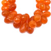 Natural Carnelian Drop Briolette Cut 12x8-15x9mm VVS Clarity Sandstone Orange Color Drilled Gemstone