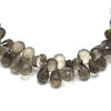 Natural Smoky Quartz Drop Bead 5x4-6x4 mm Briolette Cut VVS Clarity Mocha Brown Color Loose Gems