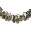 Natural Smoky Quartz Drop Bead 6x4-7x4mm Briolette Cut VVS Clarity Mocha Brown Color Gemstones