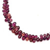 Natural Rhodolite  4x3, 5x3, 6x3mm Drop Briolette Cut Mulberry Color VVS Clarity Drilled Gemstone