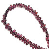 Natural Rhodolite | Briolette Facet Cut | Drop Shape | Gemstone Beads | 4x3,5x3mm | Mulberry Color | 118 Pcs 44 Carats | VVS Clarity | June Birthstone | Jewelry Making | for Love, Compassion and Emotional Healing