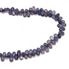Natural Iolite Drop Briolette Cut 7x5, 8x5, 9x5, 10x5mm Deep Periwinkle Blue Color Drilled Semiprecious Gemstone