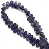 Natural Iolite Briolette Faceted Drop Beads | 8x5mm | 73 Pcs 84 Carats | Hyacinth Blue | VS Clarity | Tanzania Mines Semiprecious Gemstone Jewelry Making