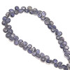 Natural Iolite Briolette Beads | Faceted Heart Shape 5mm | 77 Pcs 34 Carats | Deep Periwinkle Blue | VVS Clarity | Tanzania Mines September Birthstone for Jewelry Making