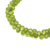 Natural Peridot Drop Briolette Cut Intense Green Color 7x5mm VS Clarity Drilled Semiprecious Gemstone