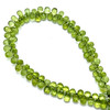 Natural Arizona Peridot Briolette Faceted Drop Beads | 6x4mm | 85 Pcs 48 Carats | Intense Green | VVS Clarity | 7 Inch Strand Semiprecious Gemstone Jewelry Making