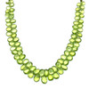 Natural Peridot Flat Drop Pear Briolette Cut 6x5, 7x5, 8x6mm Intense Green Color VVS Clarity Drilled Semiprecious Gemstone