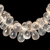Natural Rose Quartz Drop 9x6, 10x6mm Briolette Cut Crepe Pink Drilled Gemstone