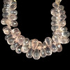 Natural Rose Quartz Drop Briolette Cut 9x7, 10x7, 11x7, 12x7, 12x8, 13x8mm Crepe Pink Drilled Gemstone