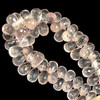 Rose Quartz Natural Drop Briolette Facet Cut 9x7, 10x7, 11x7, 12x7, 12x8, 13x8mm Crepe Pink Drilled Gemstone