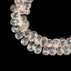 Natural Rose Quartz Drop 8x5, 9x6, 10x6mm Briolette Cut Crepe Pink Drilled Gemstone