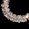 Natural Rose Quartz Drop Briolette Cut 8x6mm Baby Rose Pink Drilled Gemstone