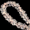 Rose Quartz Natural Drop Briolette Facet Cut 8x6mm Baby Rose Pink Drilled Gemstone