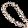 Natural Rose Quartz Drop Briolette Cut 9x6, 10x6mm Baby Rose Pink Drilled Gemstone