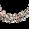 Natural Rose Quartz Drop Briolette Cut 9x6, 10x6mm Baby Rose Pink Drilled Gemstone