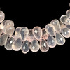 Natural Rose Quartz 8x5mm Drop Briolette Cut Baby Rose Pink Drilled Gemstone