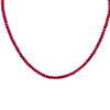 Natural Ruby Rondelle Facet Cut Beads Precious Handamde Necklace