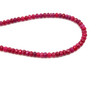 Natural Ruby 4.50mm Rondelle Facet Bead Cut Precious Necklace Jewelry