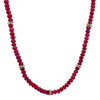 Natural Ruby 4mm Rondelle Facet Bead Cut Precious Necklace Jewelry