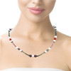 Natural Pearl Multi Tourmaline Coral Garnet Gemstone Necklace Jewelry