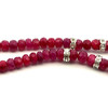 Natural Ruby 4.5 mm Rondelle Facet Bead Cut Precious Necklace Jewelry