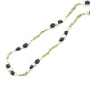 Natural Peridot, Pearl, Garnet Round Plain Gemstone Necklace Jewelry
