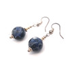 Natural Sodalite Blue Ball Plain 12mm Dangle Gemstone Earrings