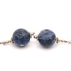 Natural Sodalite Blue Ball Plain 12mm Dangle Gemstone Earrings
