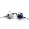Natural Sodalite Blue White Ball Plain 12mm Dangle Gemstone Earrings