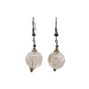 Rutile White Ball Plain 13mm Dangle Gemstone Earrings