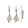 Natural Rutile White Ball Plain 13mm Dangle Gemstone Earrings