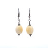 Jade Yellow Balloon Plain 13.5x12mm Dangle Gemstone Earrings