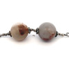 Natural Jasper Brown 12mm Ball Plain Dangle Gemstone Earrings