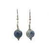 Sodalite Blue White 12mm Ball Plain Dangle Gemstone Earrings